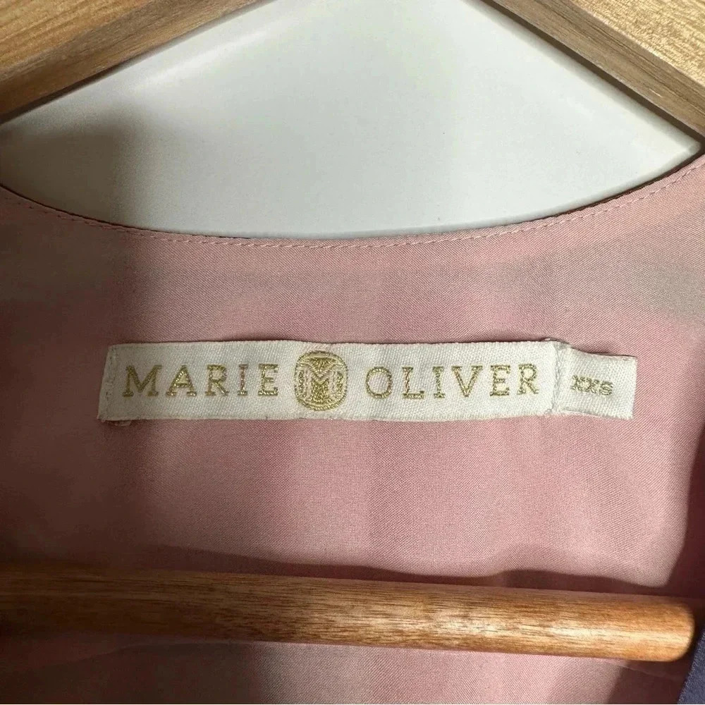 Marie Oliver Stripe Ripley Silk Wrap Blouse Size XXS - Picture 6 of 9